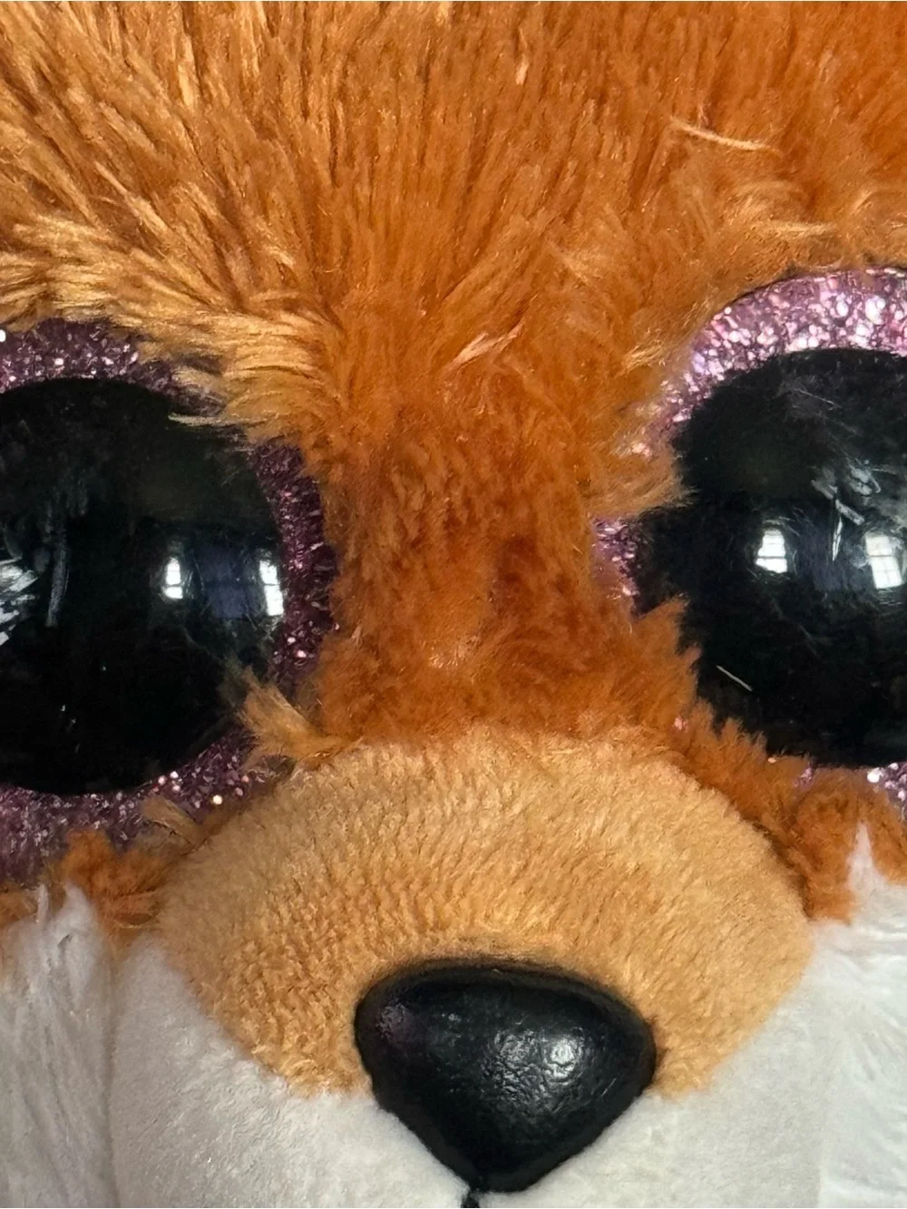Ty Beanie Boos Slick the Fox Plush 9” Stuffed Animal Soft Toy Pink Glitter Eye